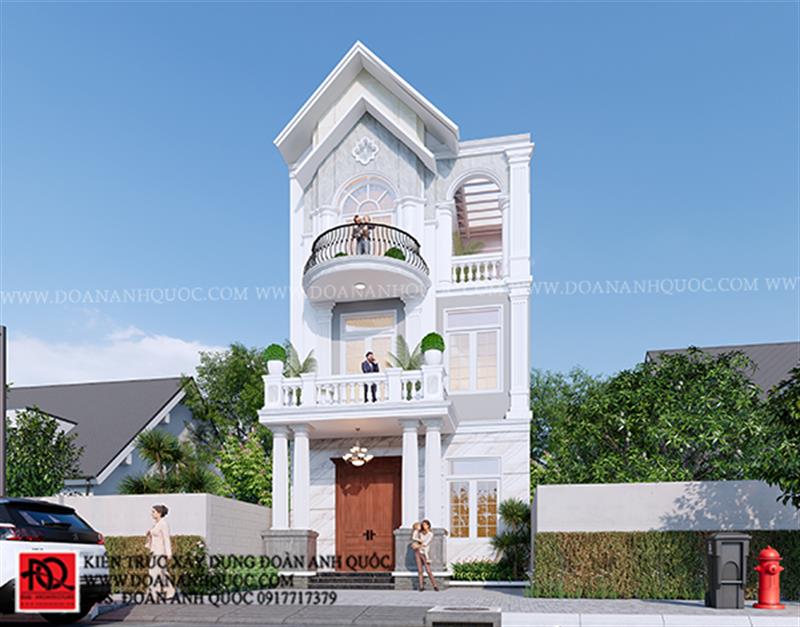 Thiết kế nhà Phan Thiết, Xây nhà trọn gói Phan Thiết, Thi công nhà trọn gói Phan Thiết, Thiết kế Thi công nội thất Phan Thiết Bình Thuận, Công ty Xây dựng Bình Thuận, Thiết kế nhà Bình Thuận, Xây nhà trọn gói Bình Thuận. THIẾT KẾ NHÀ PHAN THIẾT- MẪU NHÀ 3 TẦNG TÂN CỔ ĐIỂN_ MS 56